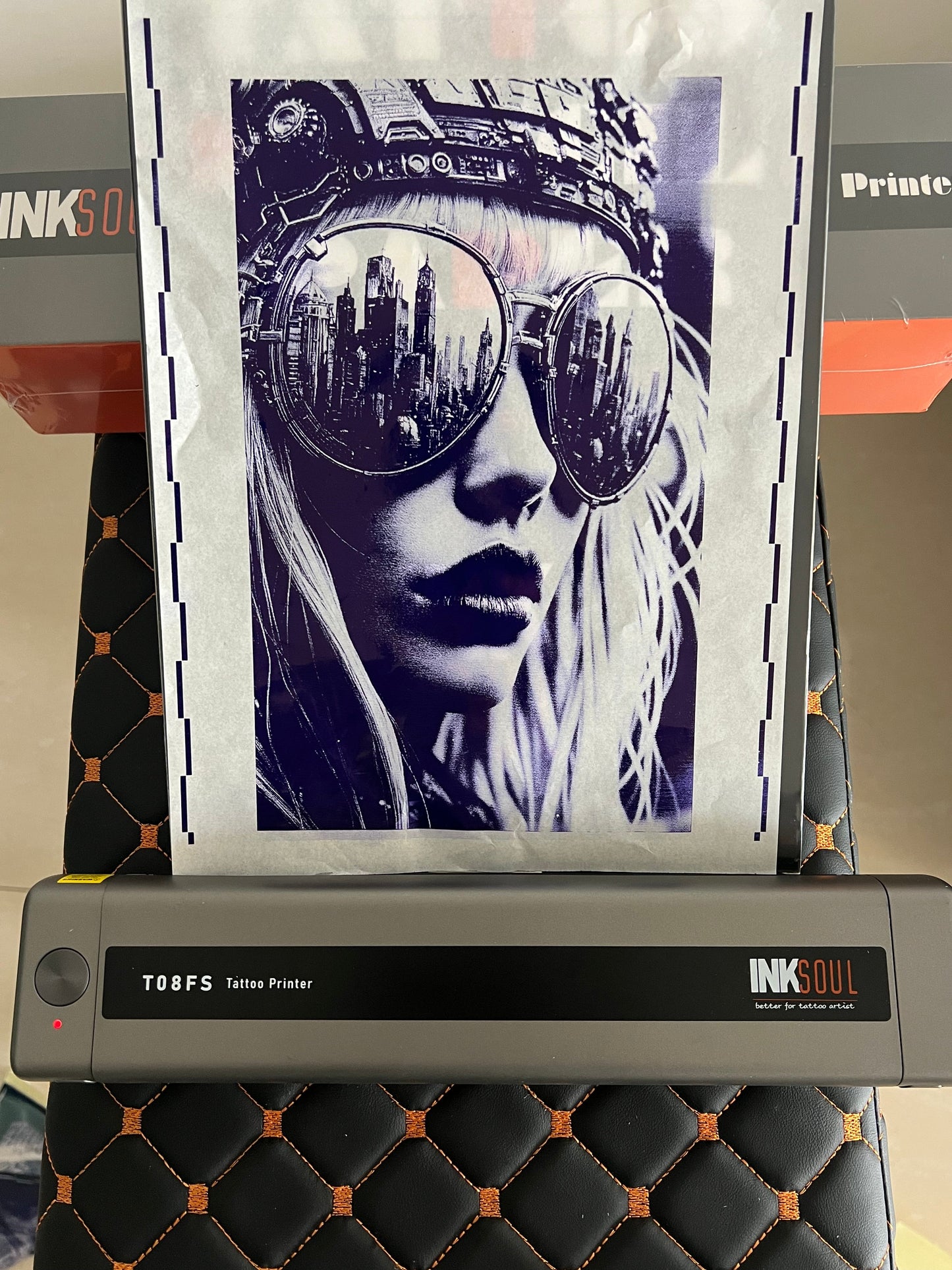 INKSOUL® T08FS Wireless Tattoo Transfer Stencil Printer-Can print shadows